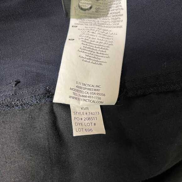 511 Tactical Taclite Pro Pants Mens 36x30 Navy Ripstop Cargo Series 74273 - Picture 7 of 9